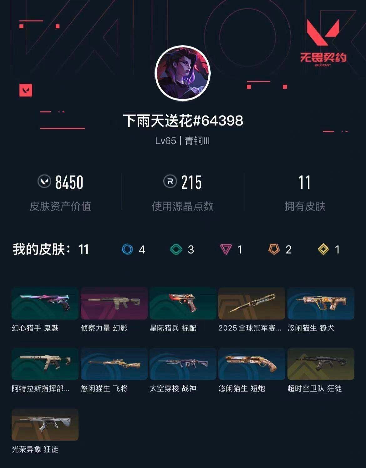 WWQXL428387无畏契约账号详情图3 WWQXL428387无畏契约账号详情图3