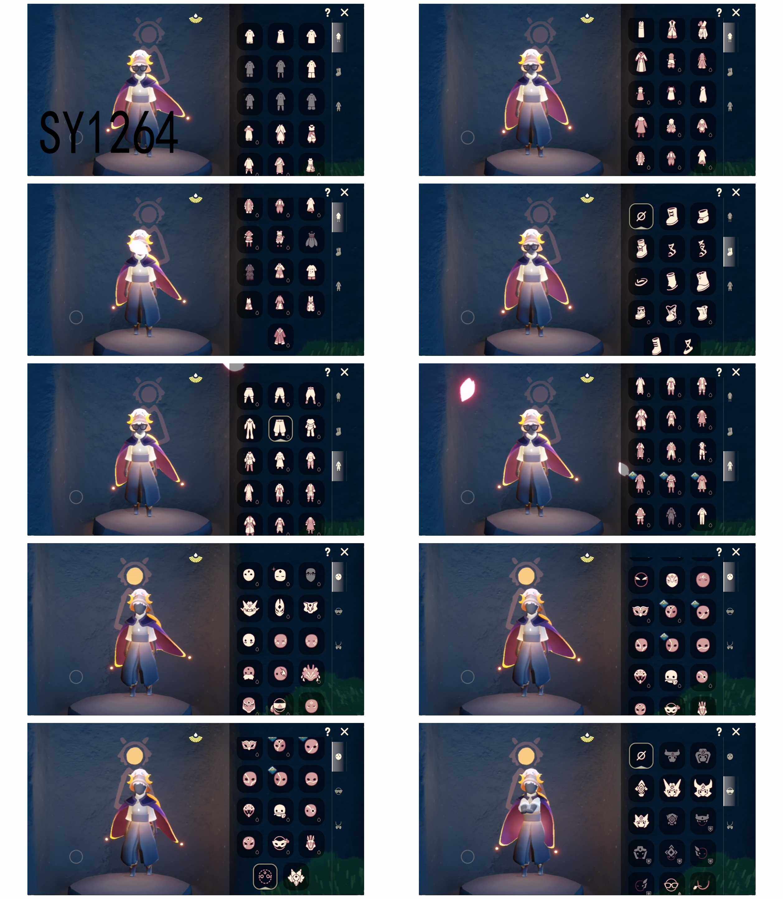 光遇账号安卓官服10季10翼西部帽粗框眼镜季卡相机彩虹耳机武士裤虚荣正太头迁徙季樱花发型
【毕业图】雨林，霞谷，暮土
【毕业季】织光季，追忆季，夜行季，拾光季，归巢季，九色鹿，筑巢季，二重奏季，姆明季迁徙季
【蜡烛