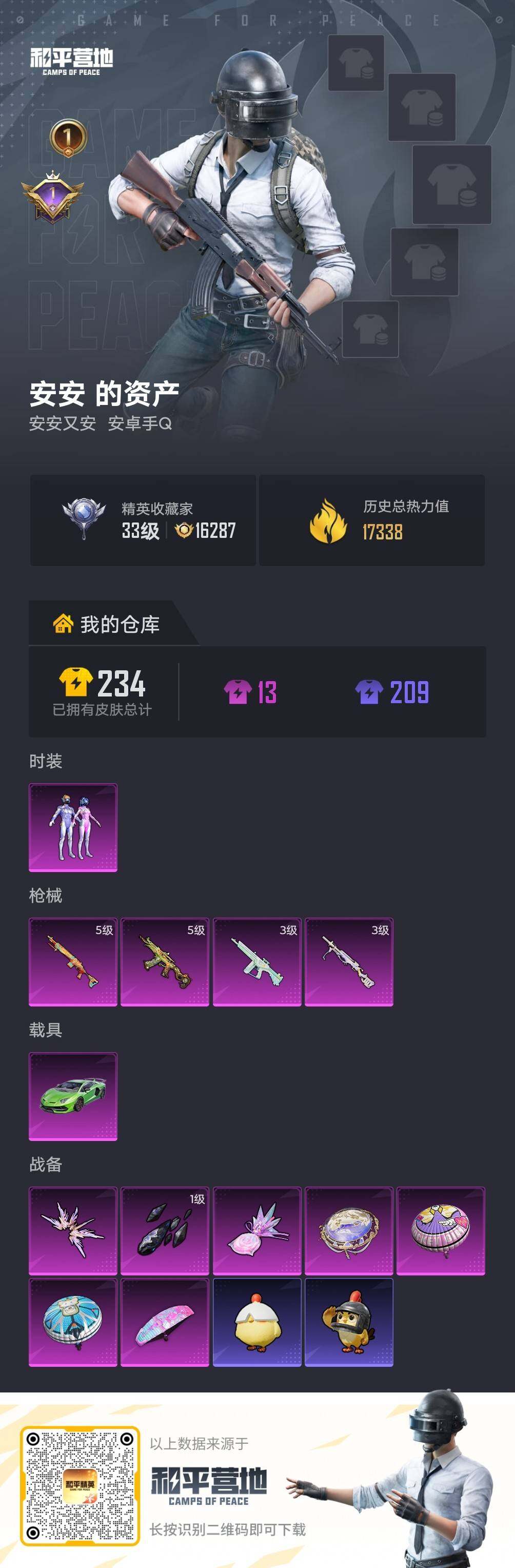 HPLE4163662和平精英账号详情图4