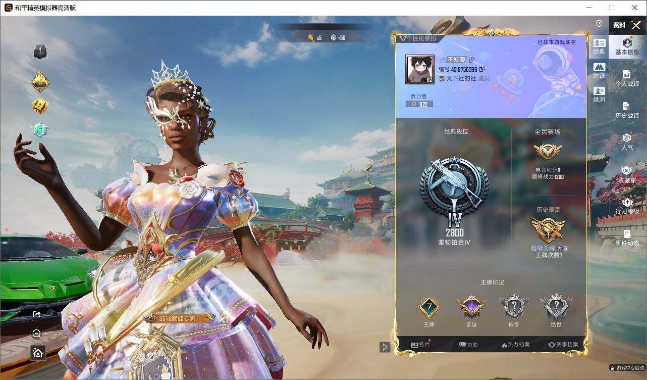 HPLE4163623和平精英账号详情图6