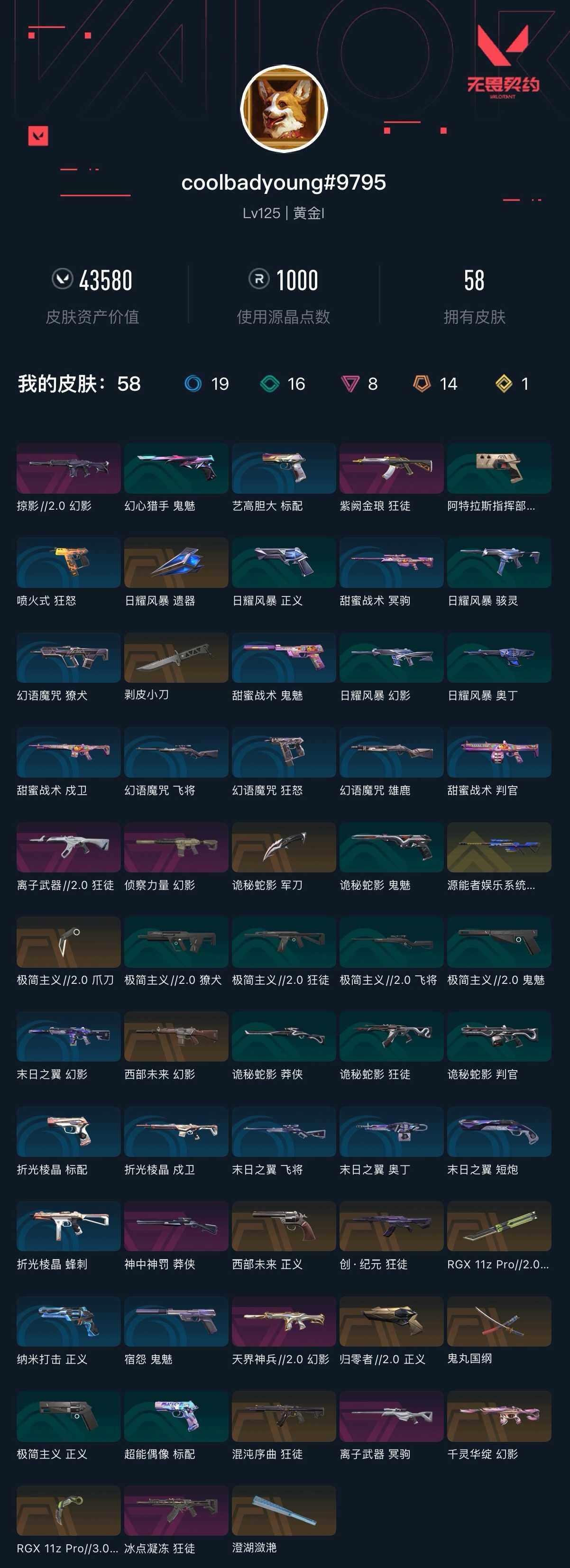 WWQXL428687无畏契约账号详情图5 WWQXL428687无畏契约账号详情图5