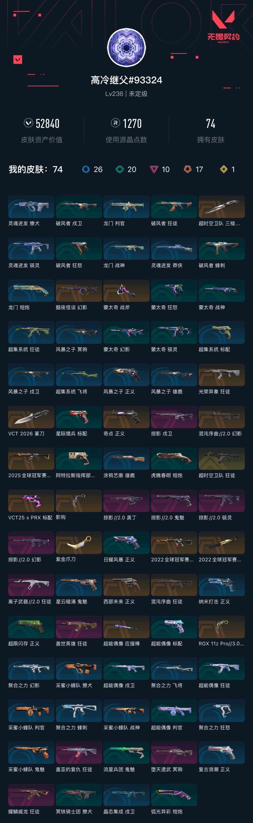 WWQXL428693无畏契约账号详情图5