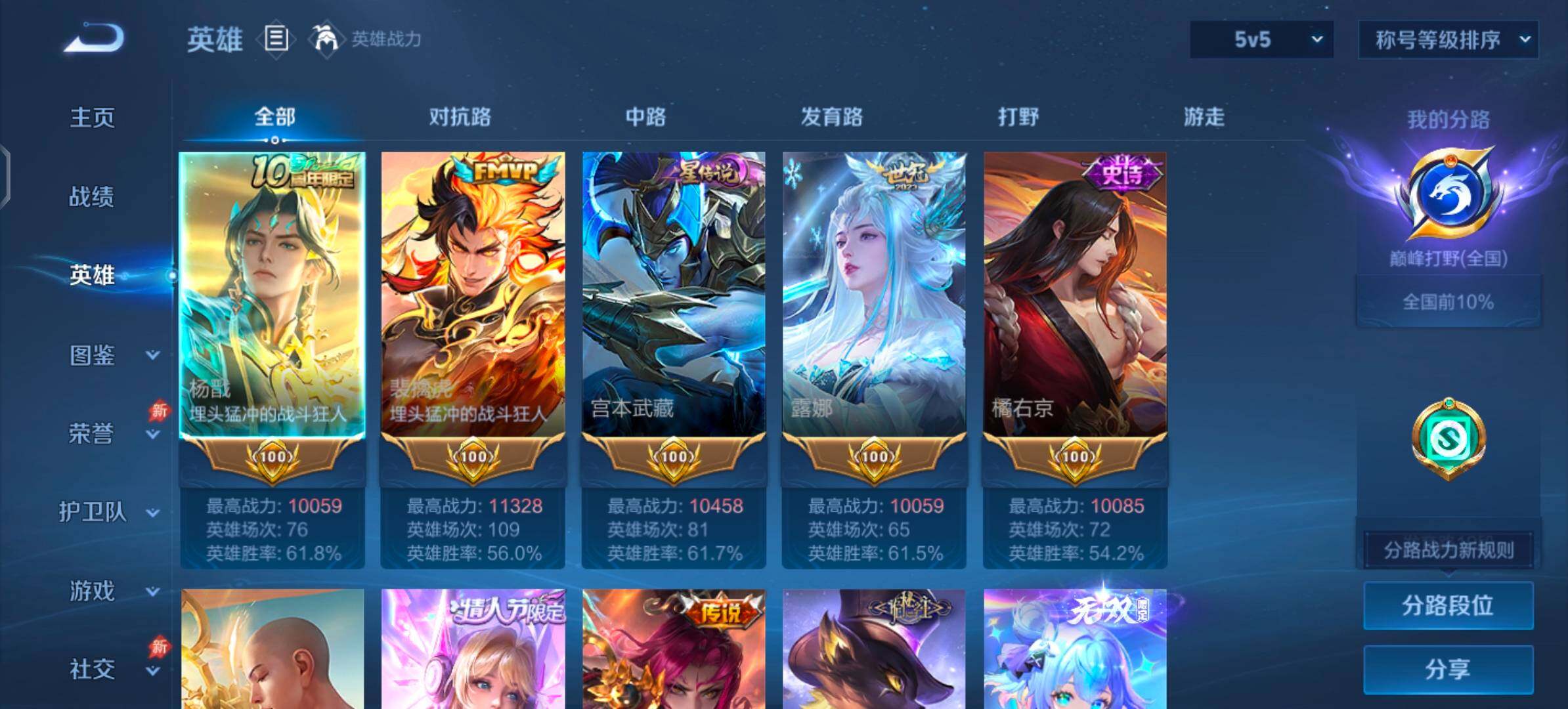 WZLX4289196王者荣耀账号详情图3 WZLX4289196王者荣耀账号详情图3