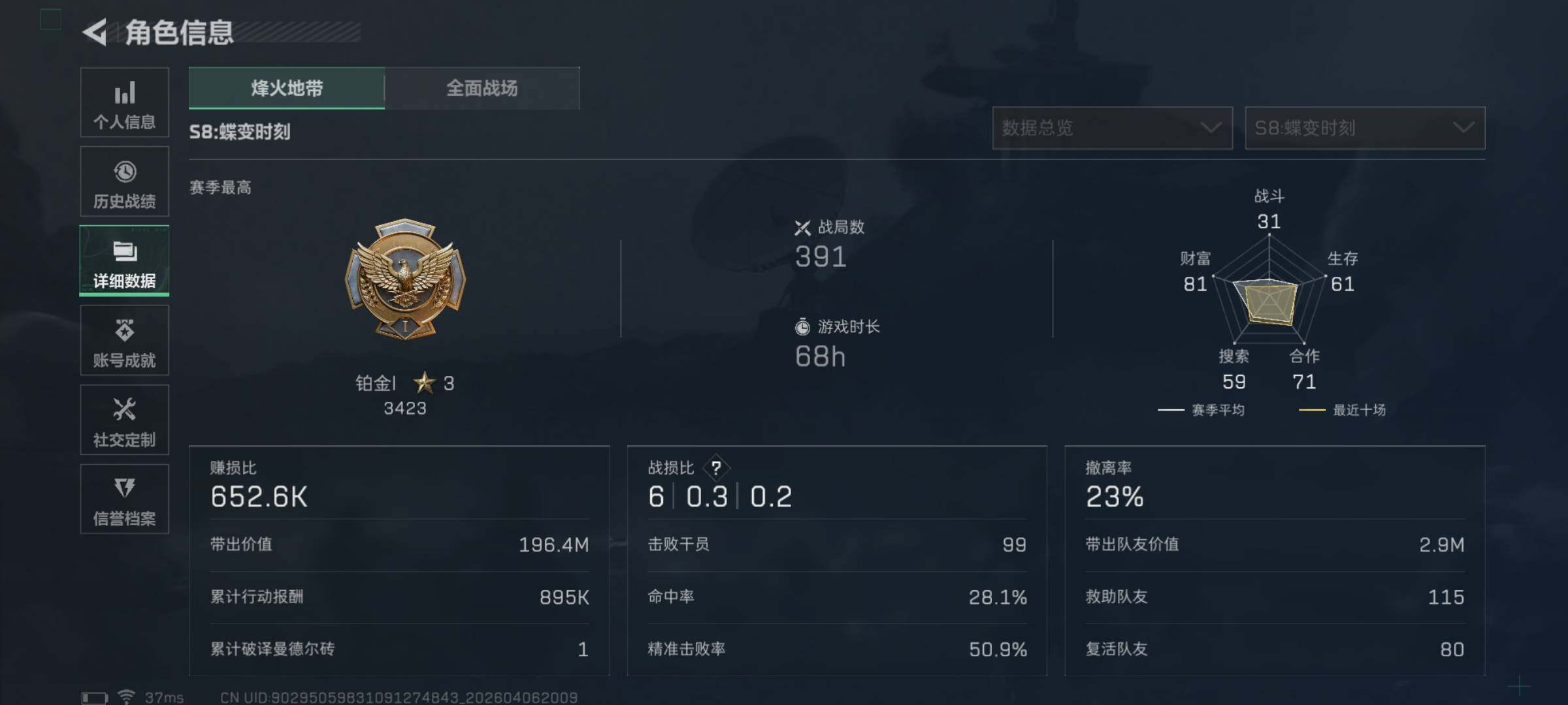 SJZEY491470三角洲行动账号详情图5 SJZEY491470三角洲行动账号详情图5