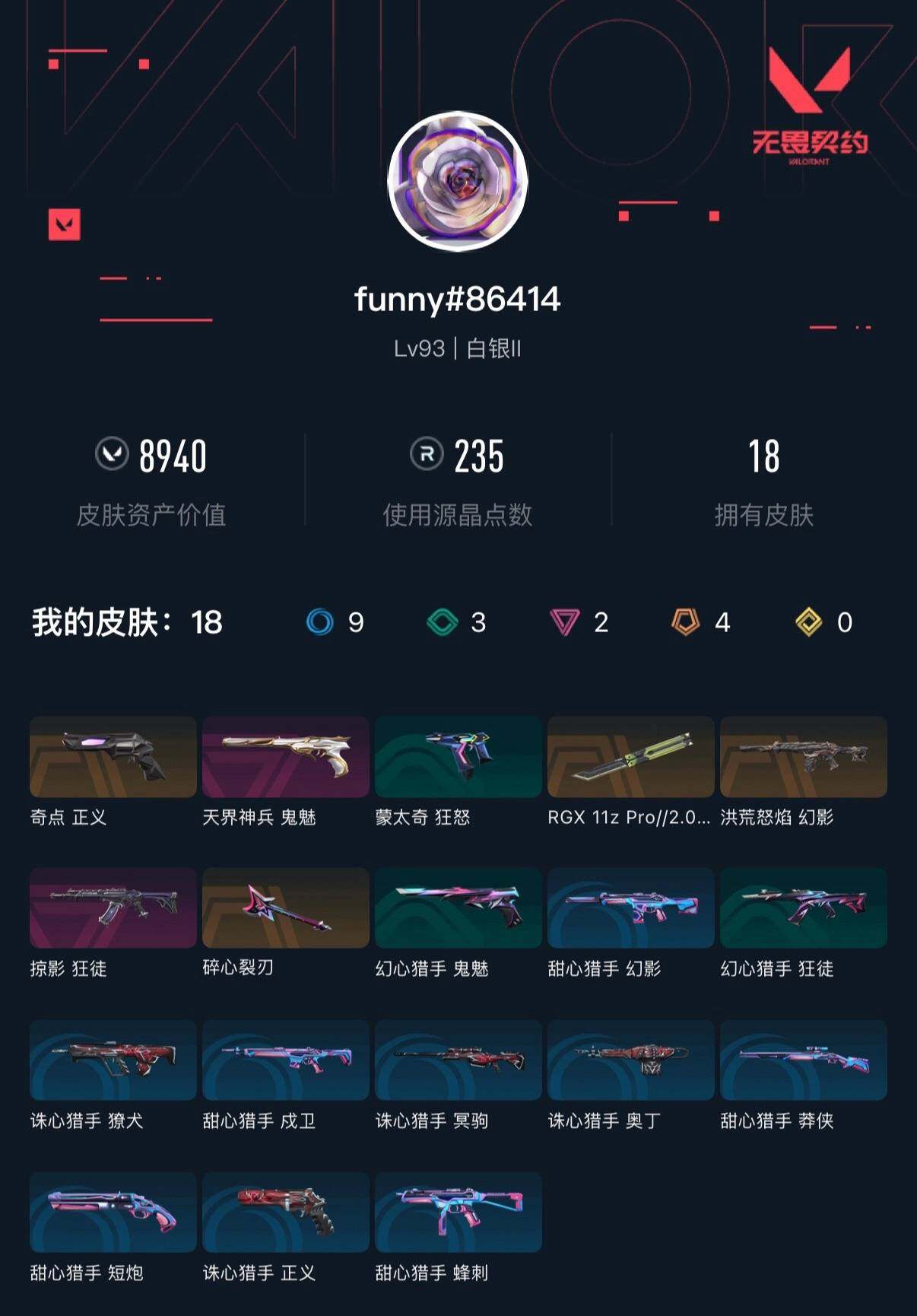 WWQXL428718无畏契约账号详情图3