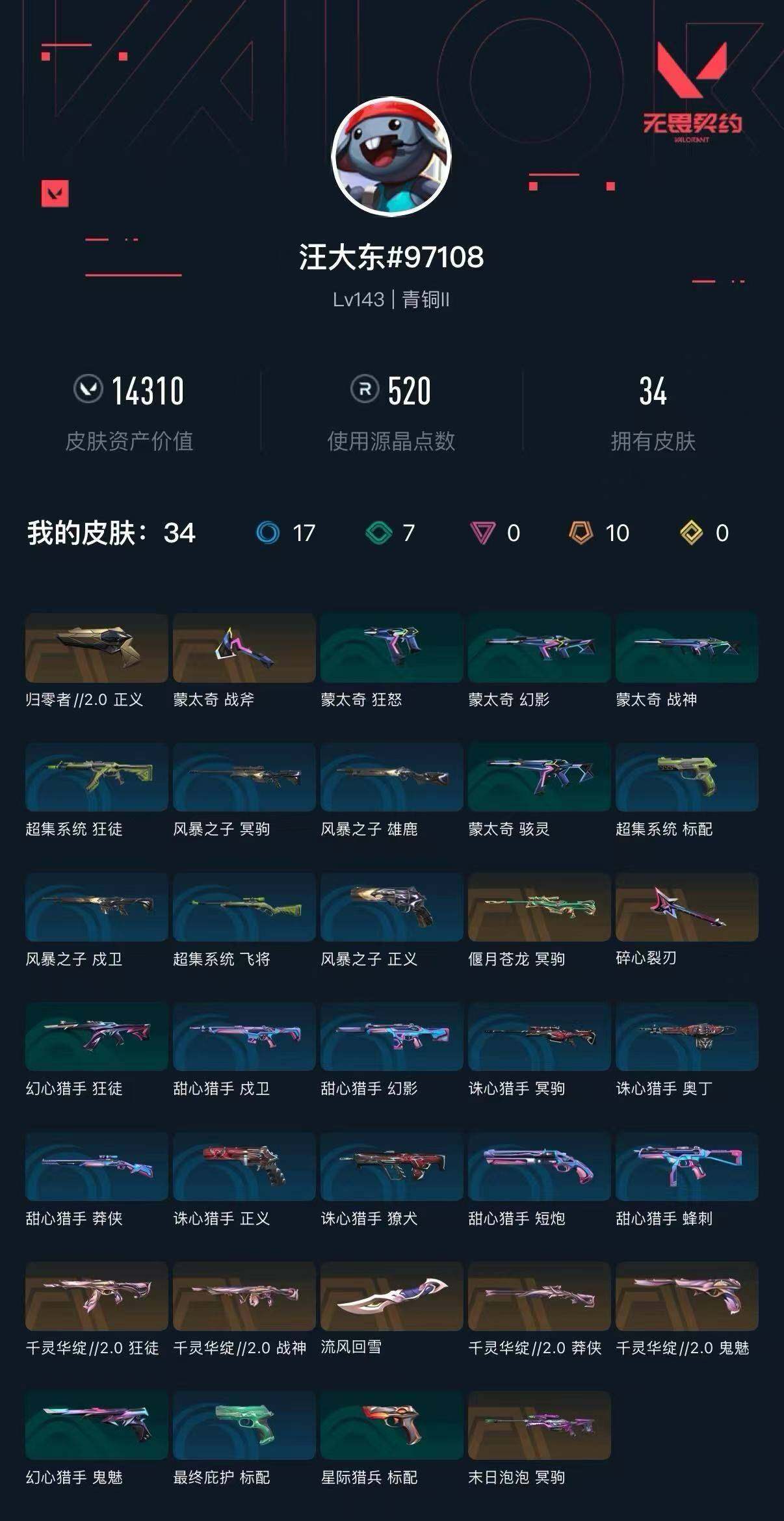 WWQXL428722无畏契约账号详情图3