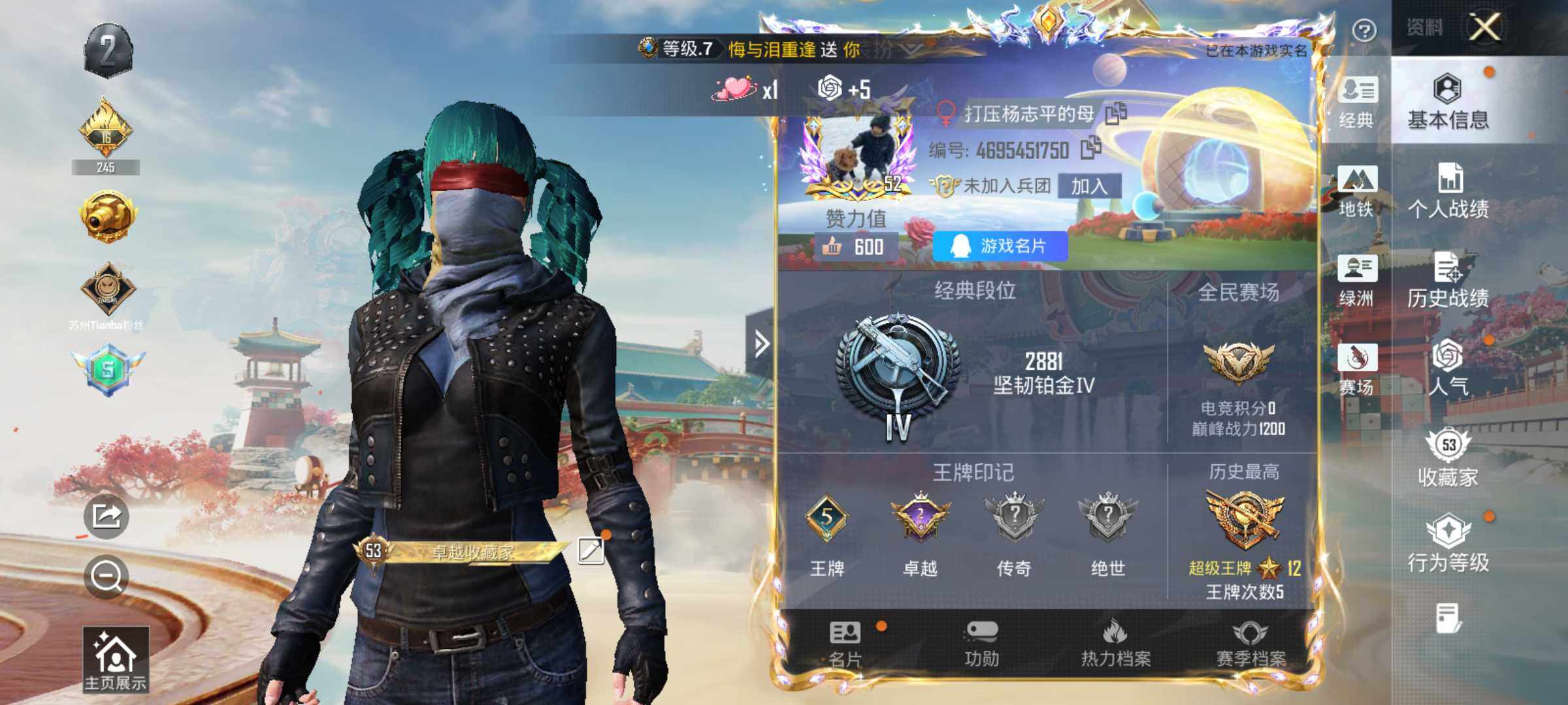 HPLE4163681和平精英账号详情图5