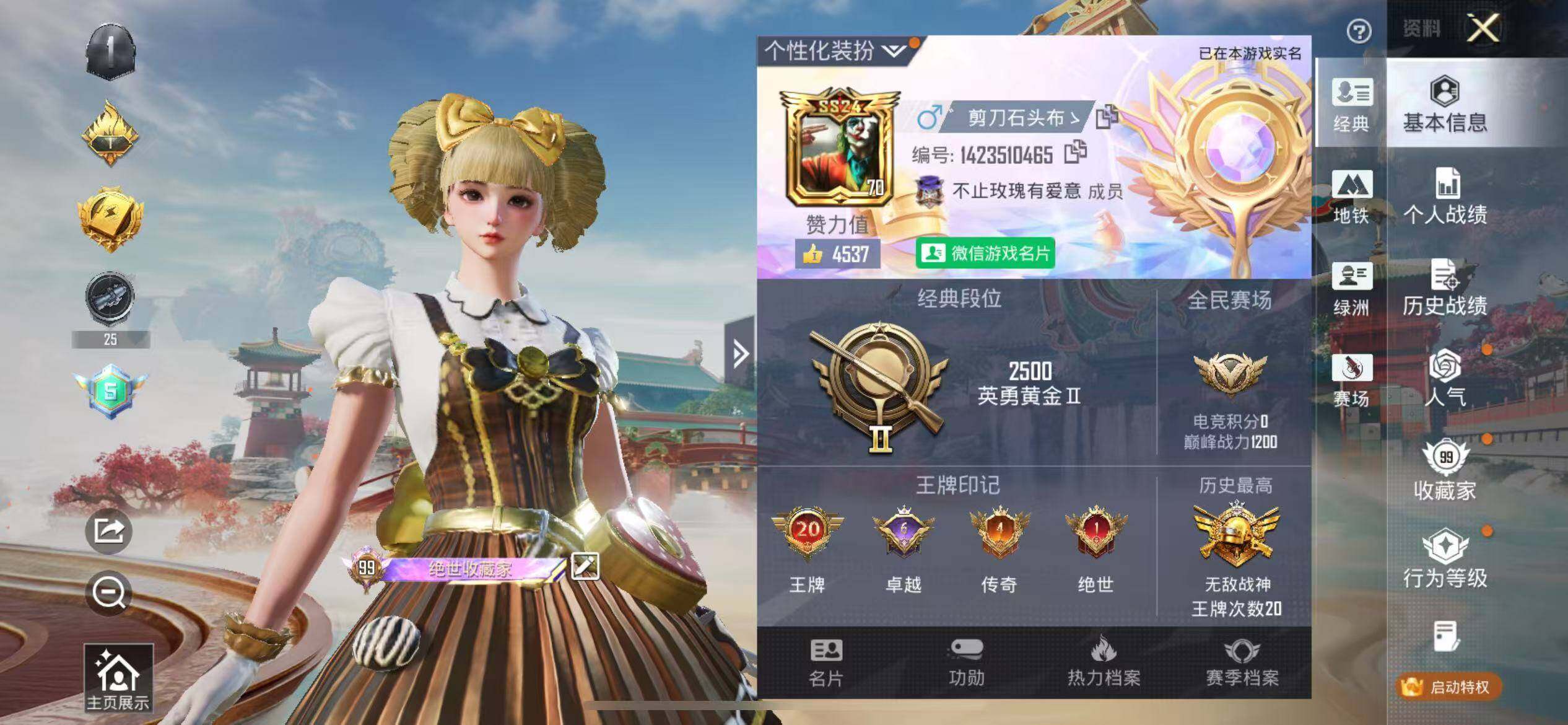 HPLX4163090和平精英账号详情图2 HPLX4163090和平精英账号详情图2