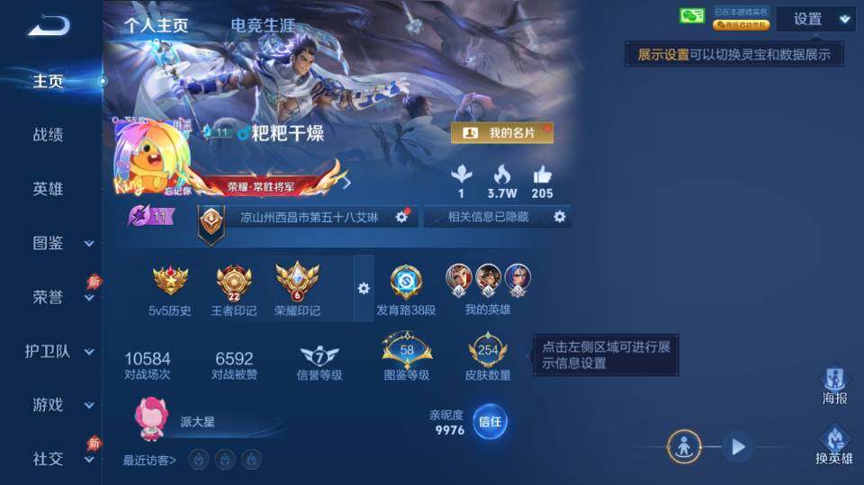 WZQM4287998王者荣耀账号详情图8 WZQM4287998王者荣耀账号详情图8