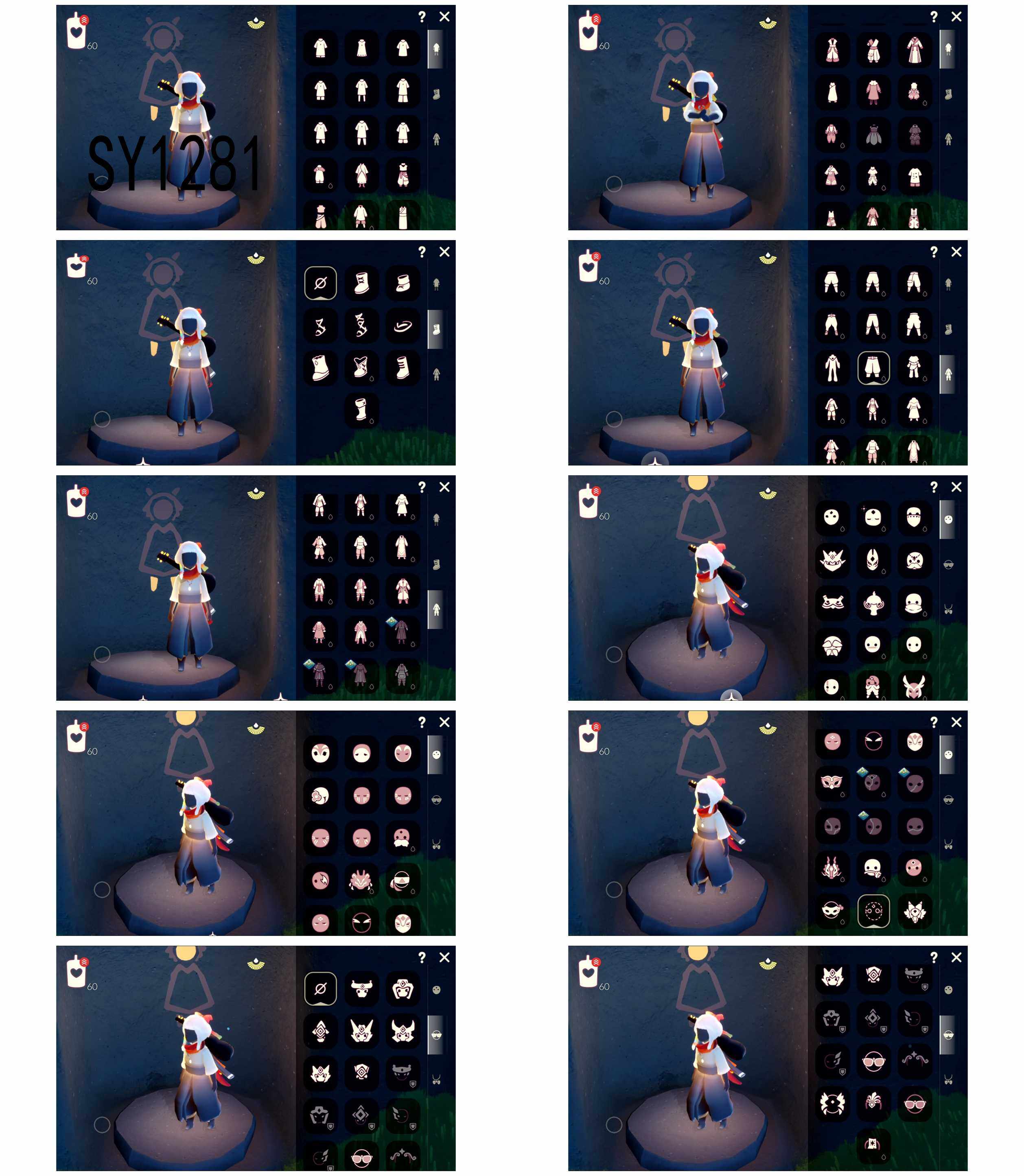 光遇账号iOS官服8季12翼彩虹耳机巫师帽蝙蝠斗武士裤虚荣正太头 
【毕业图】晨岛，云野，雨林，霞谷，暮土，禁阁
【毕业季】破晓季，欧若拉，追忆季，夜行季，归巢季，九色鹿，姆明季，青鸟季
【稀有礼包】彩虹耳饰，彩虹耳