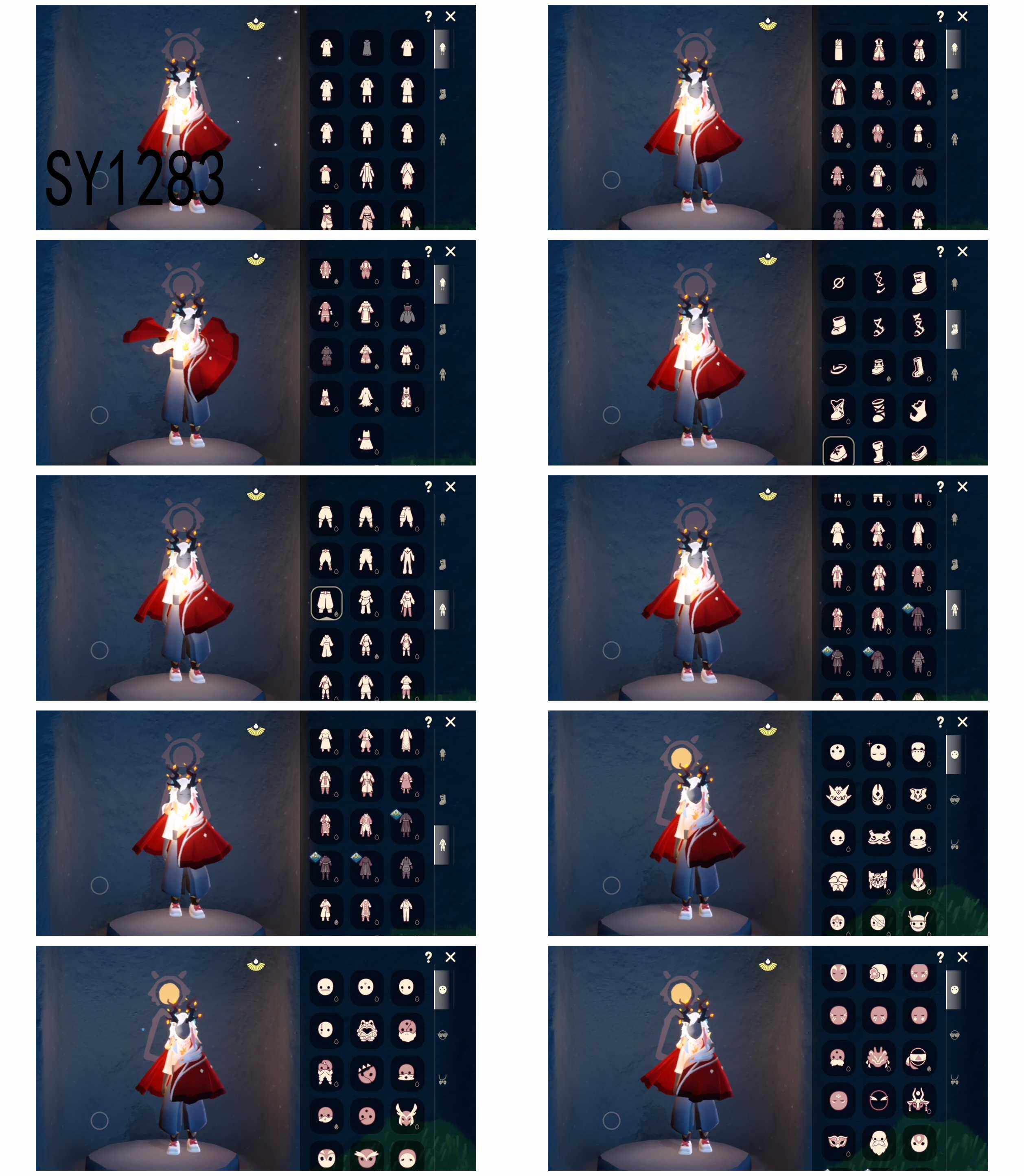 光遇账号华为渠道服9季11翼欧若拉之翼蝙蝠斗装武士裤虚荣正太头帝企鹅发小王子发型小王子套装跃动跑鞋彩虹耳机巫师帽
【毕业图】晨岛，云野，雨林，霞谷，暮土
【毕业季】潜海季，表演季，小王子季，破晓季，归巢季，九色鹿，彩