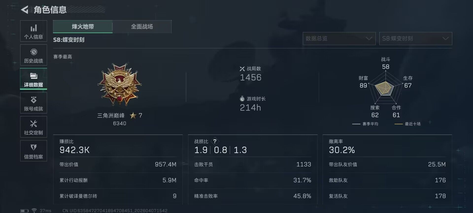 SJZEY491782三角洲行动账号详情图8 SJZEY491782三角洲行动账号详情图8