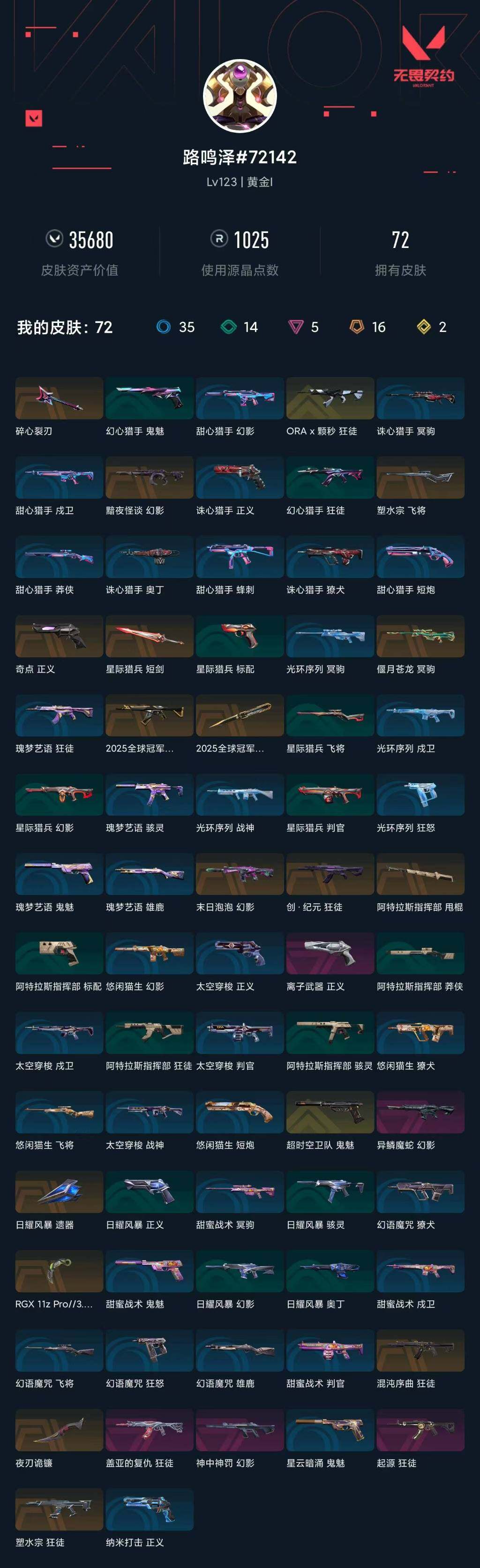 WWQXL428973无畏契约账号详情图4