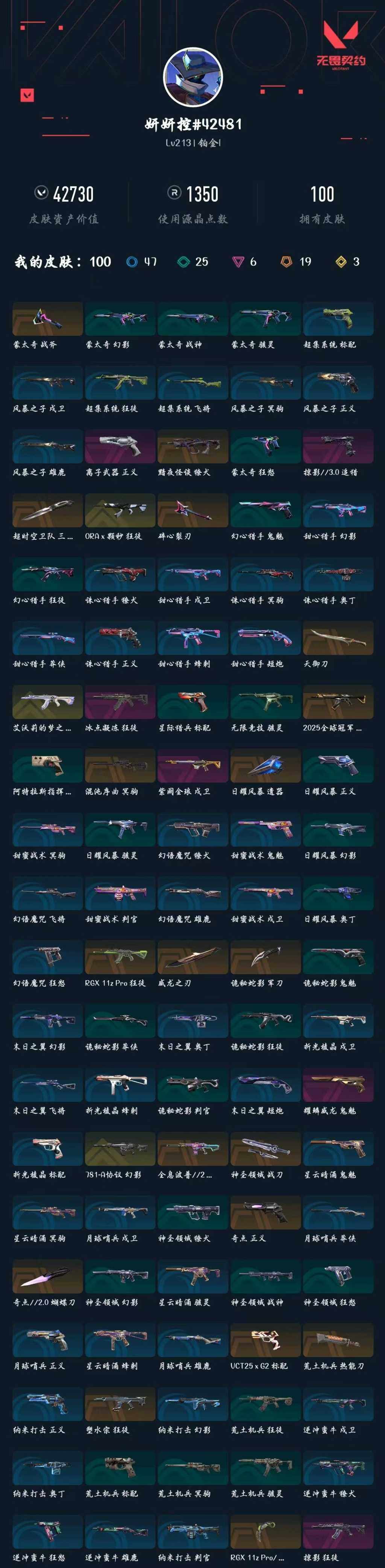 WWQXL428979无畏契约账号详情图5