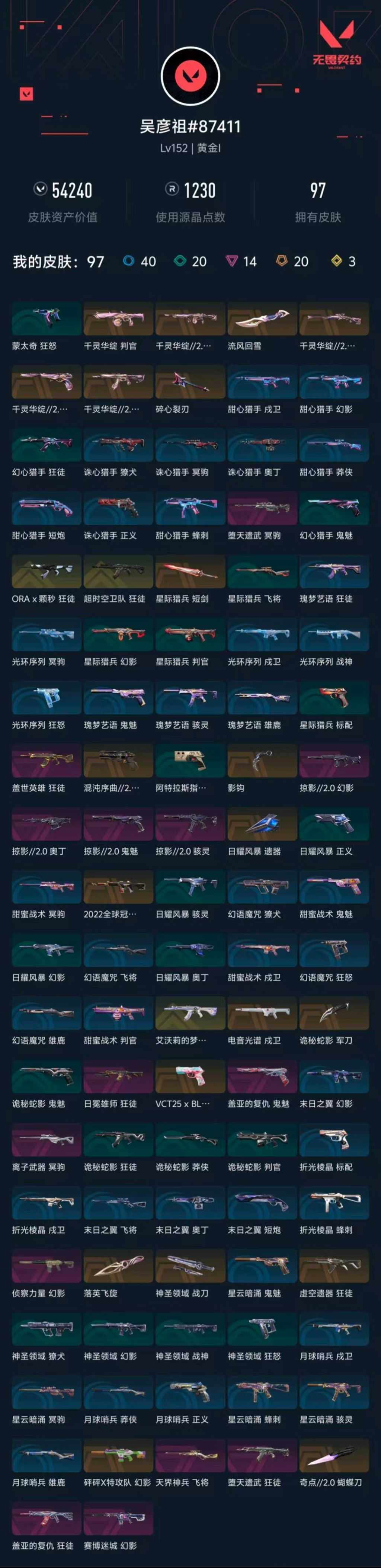 WWQXL429009无畏契约账号详情图5 WWQXL429009无畏契约账号详情图5