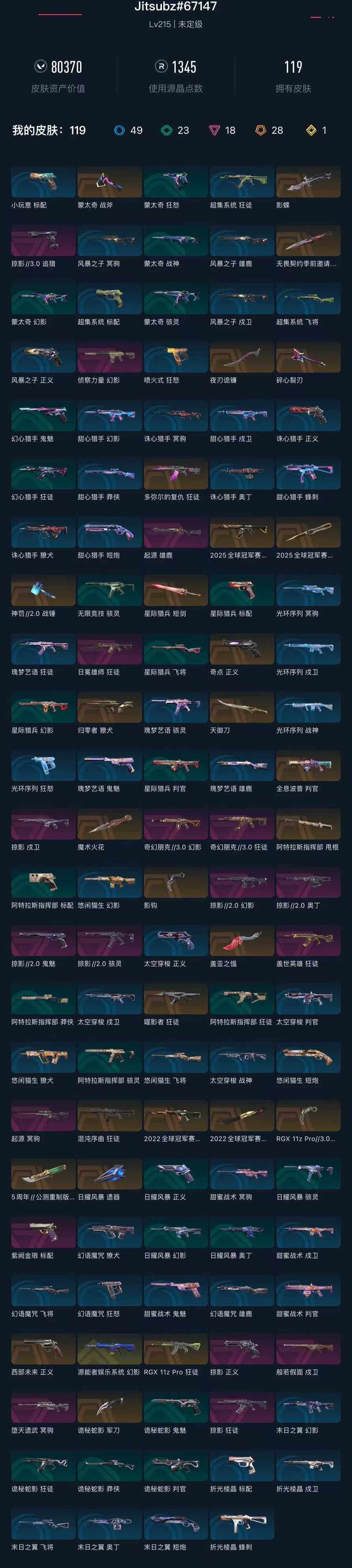 WWQXL429027无畏契约账号详情图5