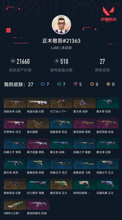 WWQXL429052无畏契约账号详情图3