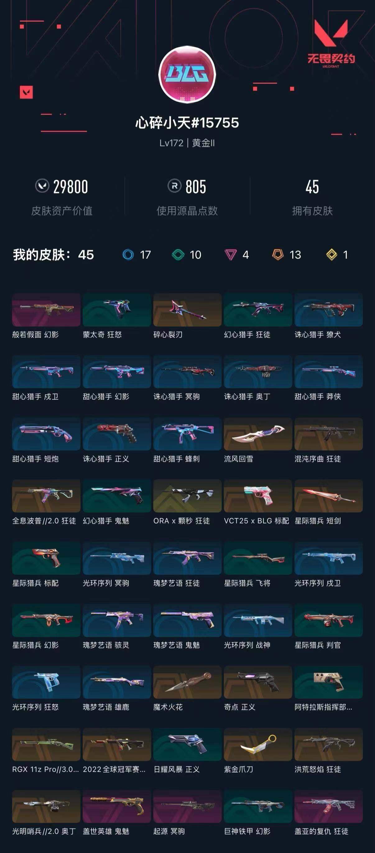 WWQXL429081无畏契约账号详情图4