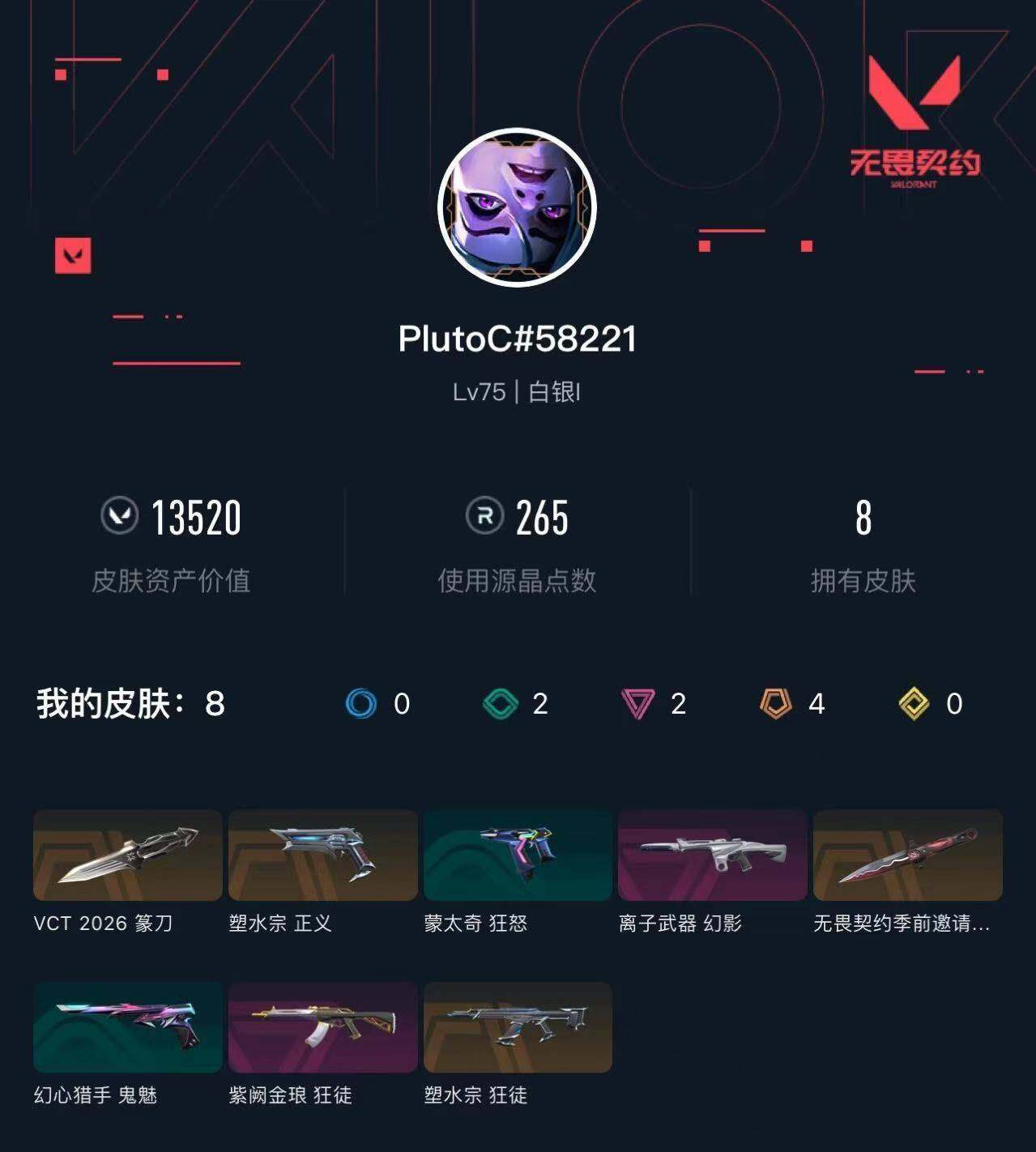 WWQXL429105无畏契约账号详情图3