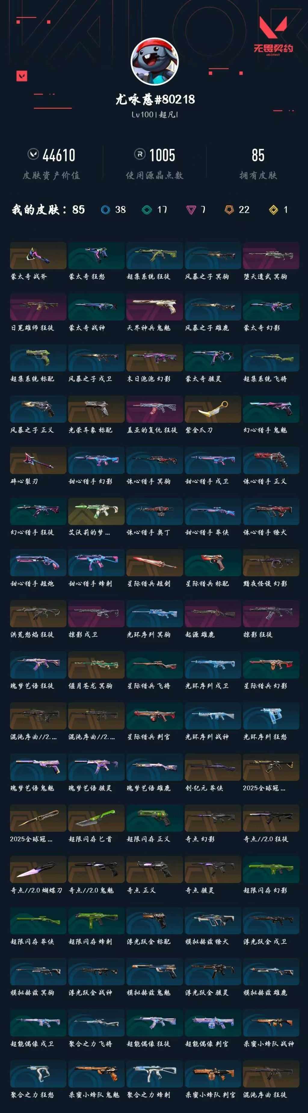 WWQXL429113无畏契约账号详情图5