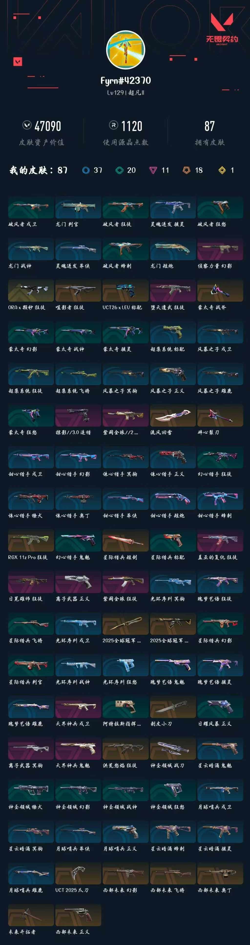 WWQXL429163无畏契约账号详情图5