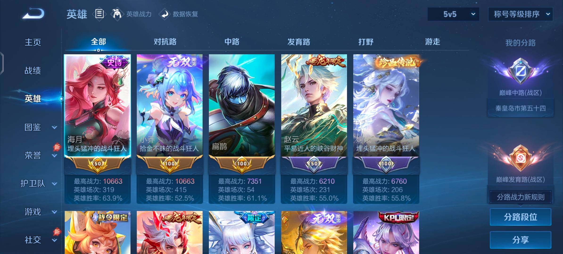 WZLX4297003王者荣耀账号详情图3