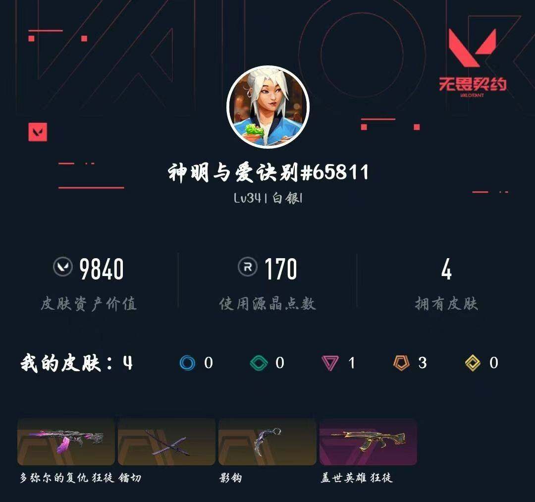 WWQXL429192无畏契约账号详情图3
