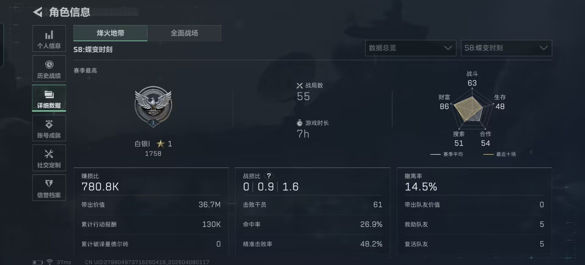 SJZEY492762三角洲行动账号详情图4 SJZEY492762三角洲行动账号详情图4