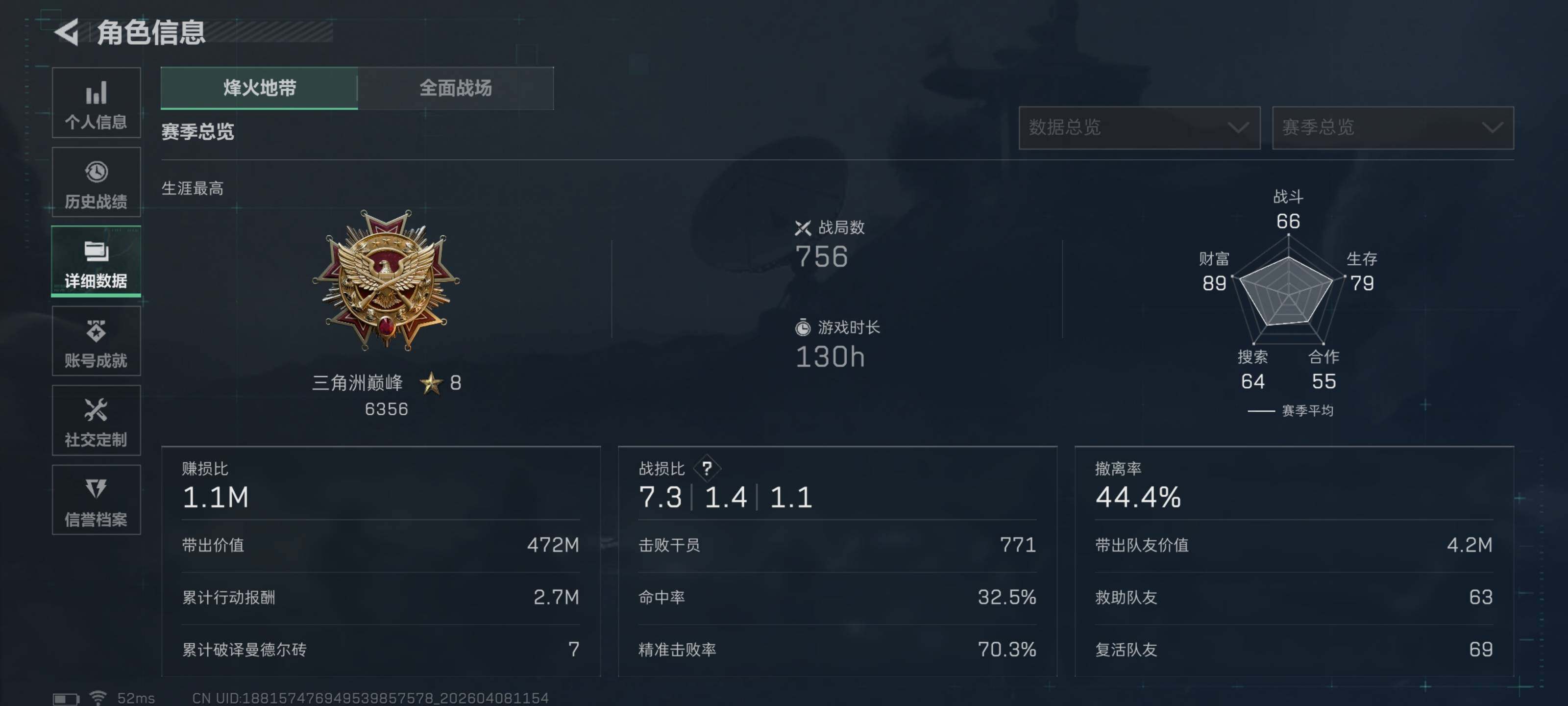 SJZQM492570三角洲行动账号详情图6