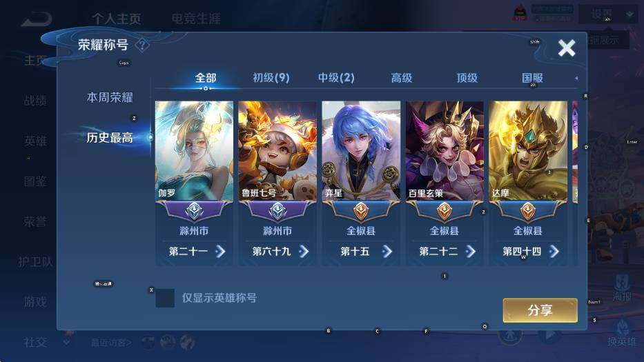 WZLX4290052王者荣耀账号详情图10