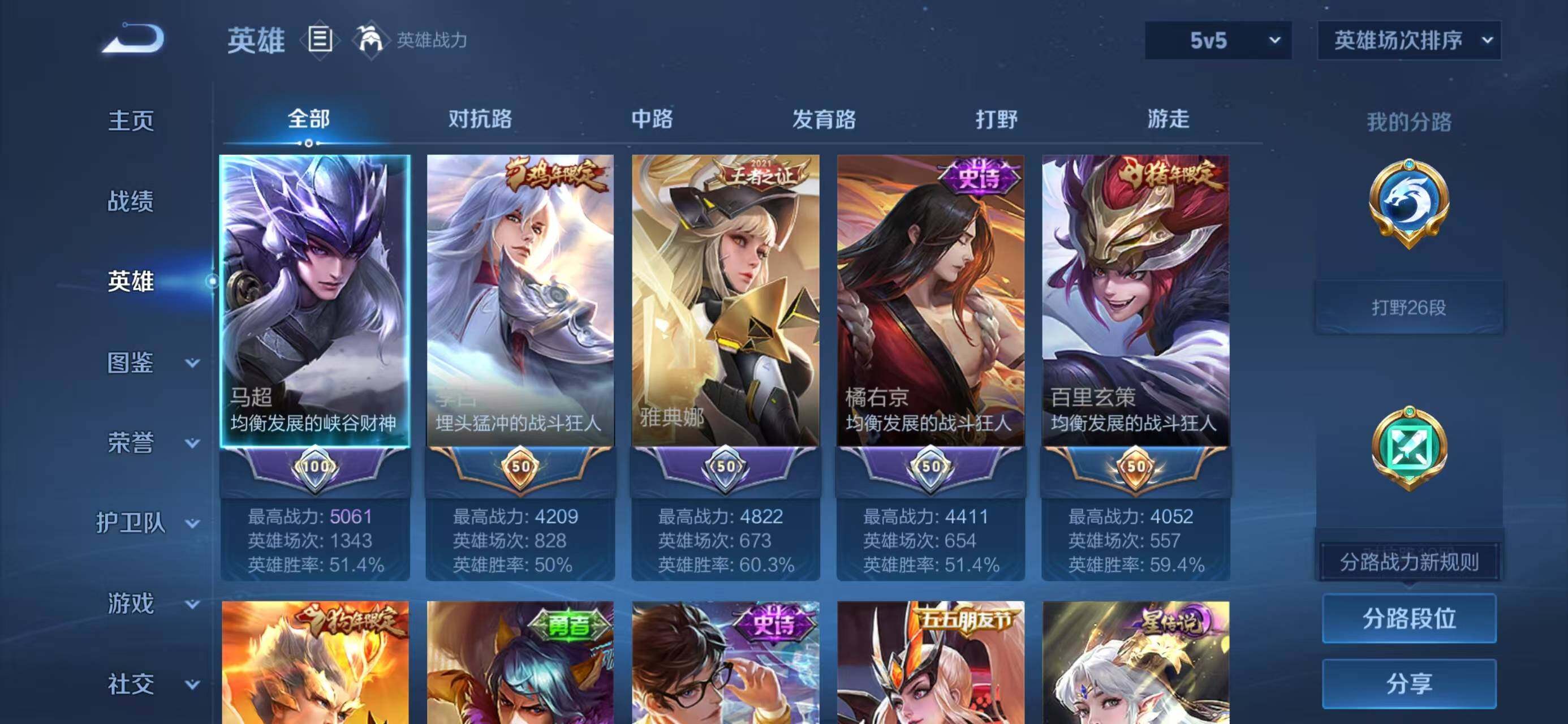 WZLX4290121王者荣耀账号详情图3 WZLX4290121王者荣耀账号详情图3