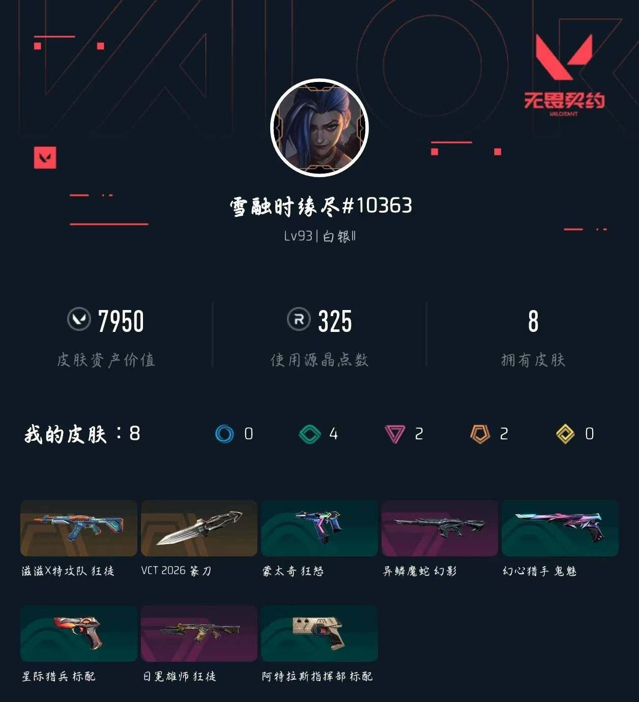 WWQXL429457无畏契约账号详情图3