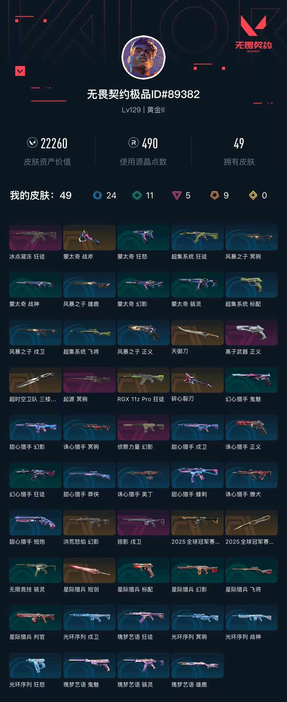 WWQXL429466无畏契约账号详情图3