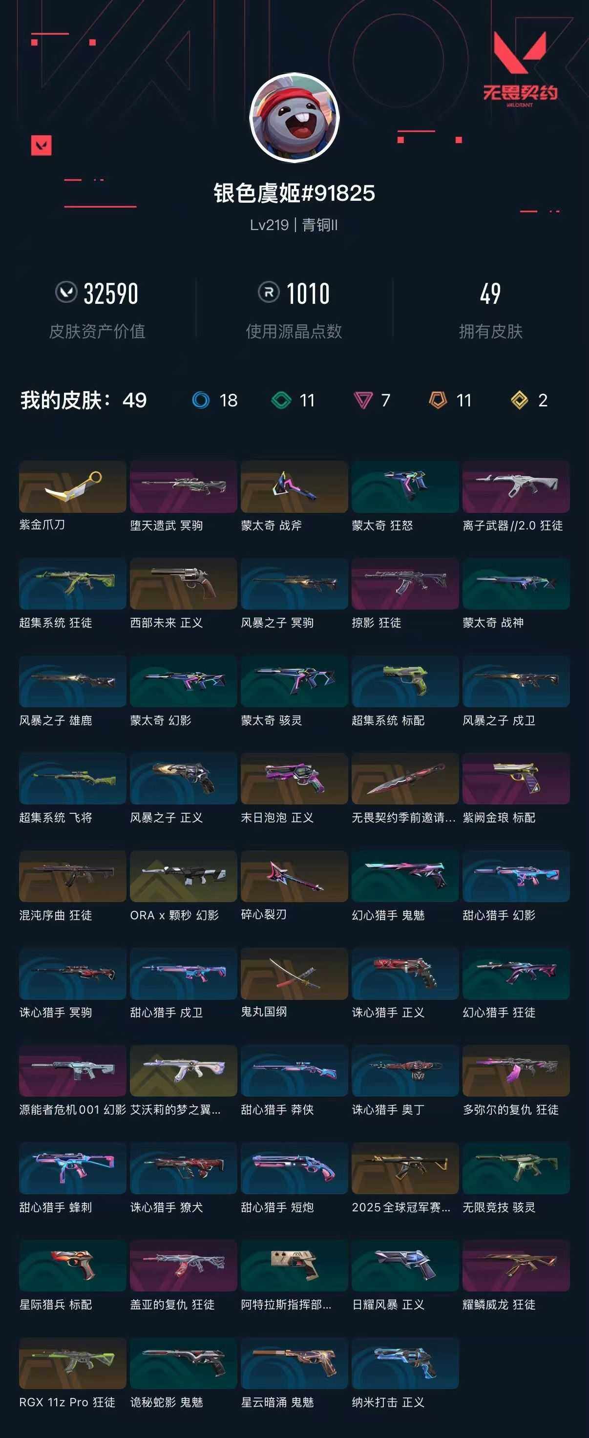 WWQXL429470无畏契约账号详情图4