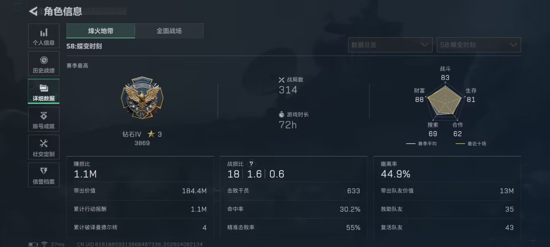 SJZQM493472三角洲行动账号详情图17