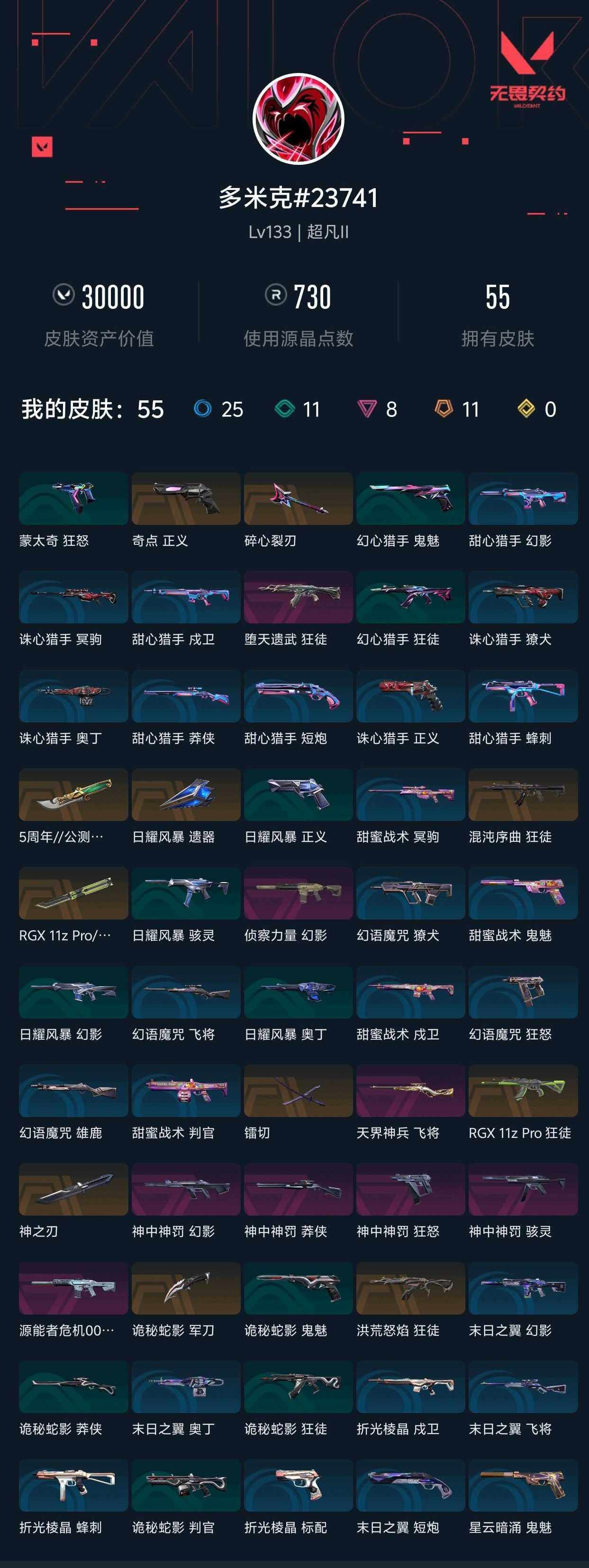 WWQXL429535无畏契约账号详情图4