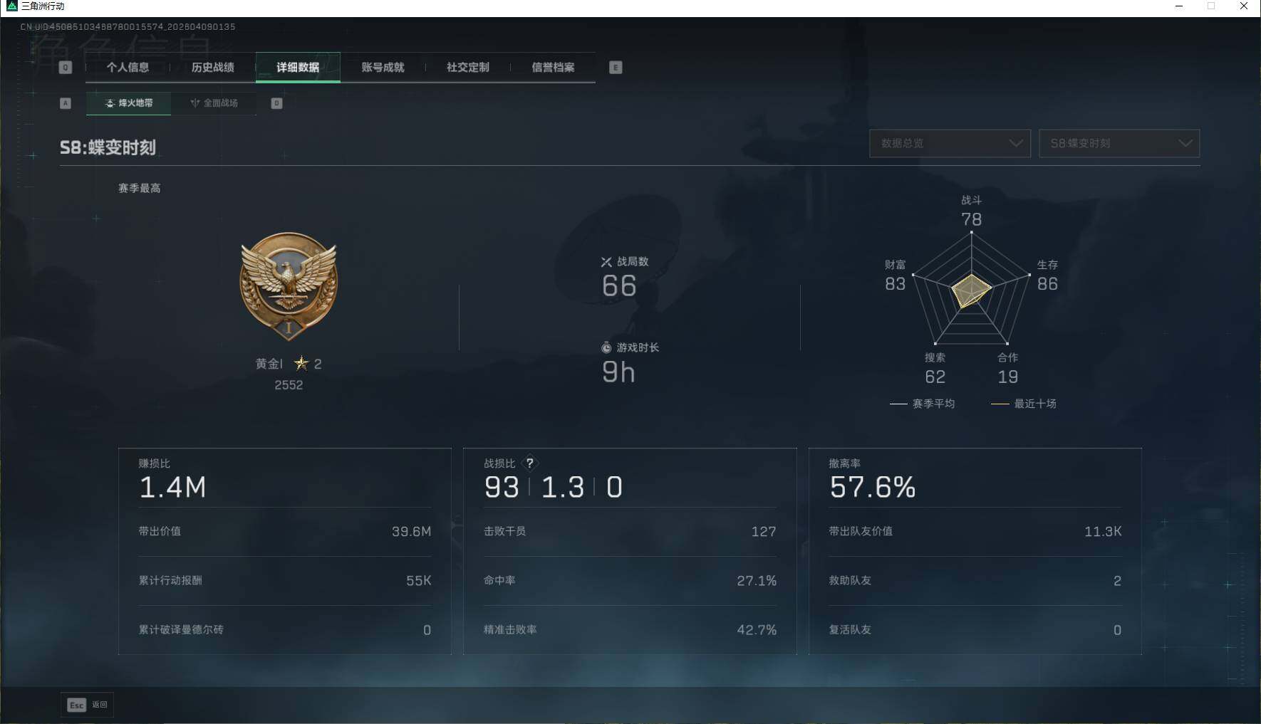 SJZEY493686三角洲行动账号详情图5