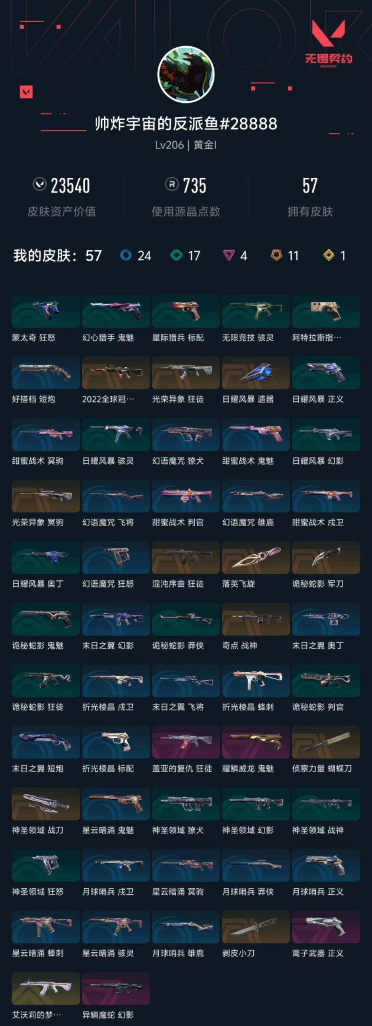 WWQXL429642无畏契约账号详情图4