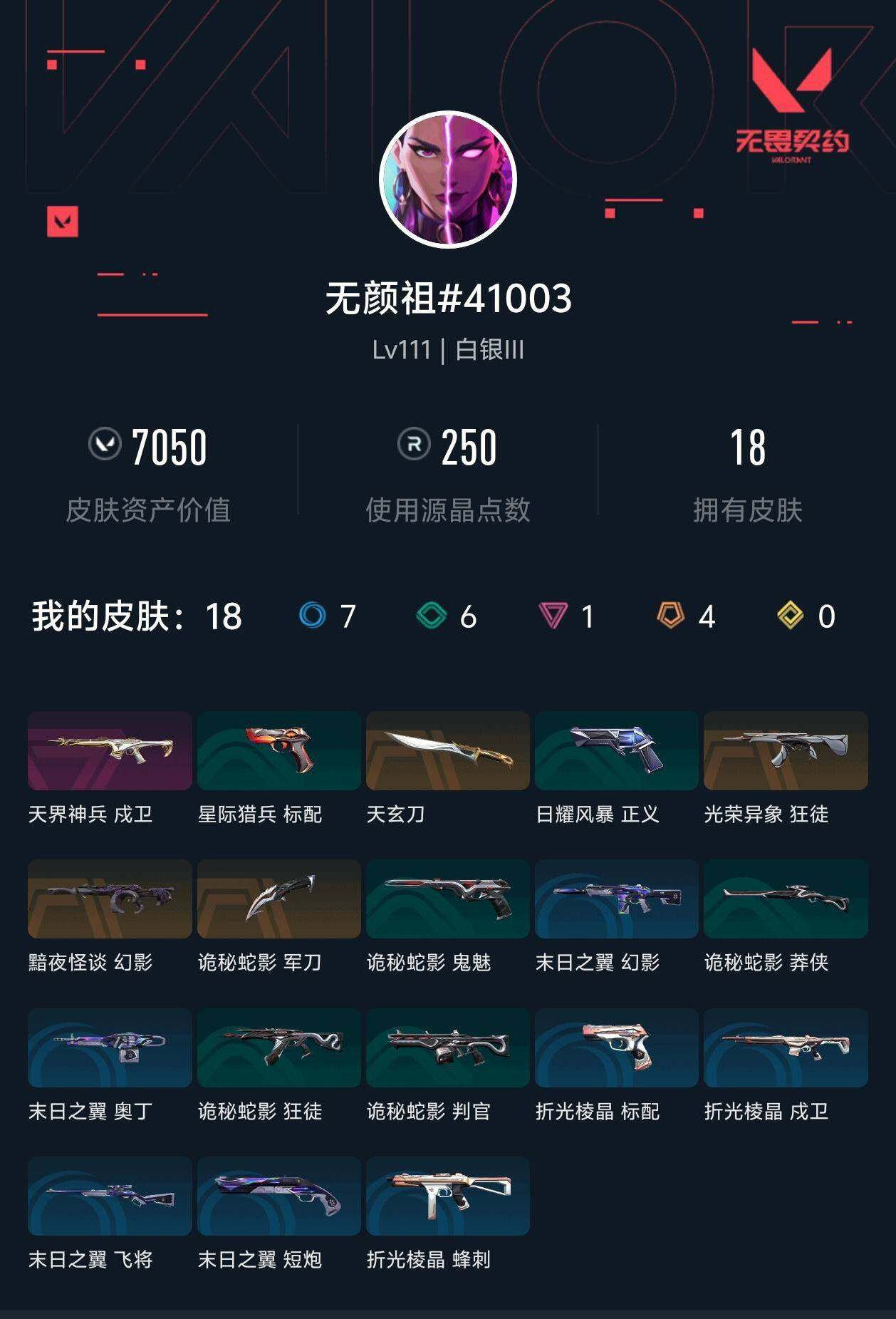 WWQXL429650无畏契约账号详情图4