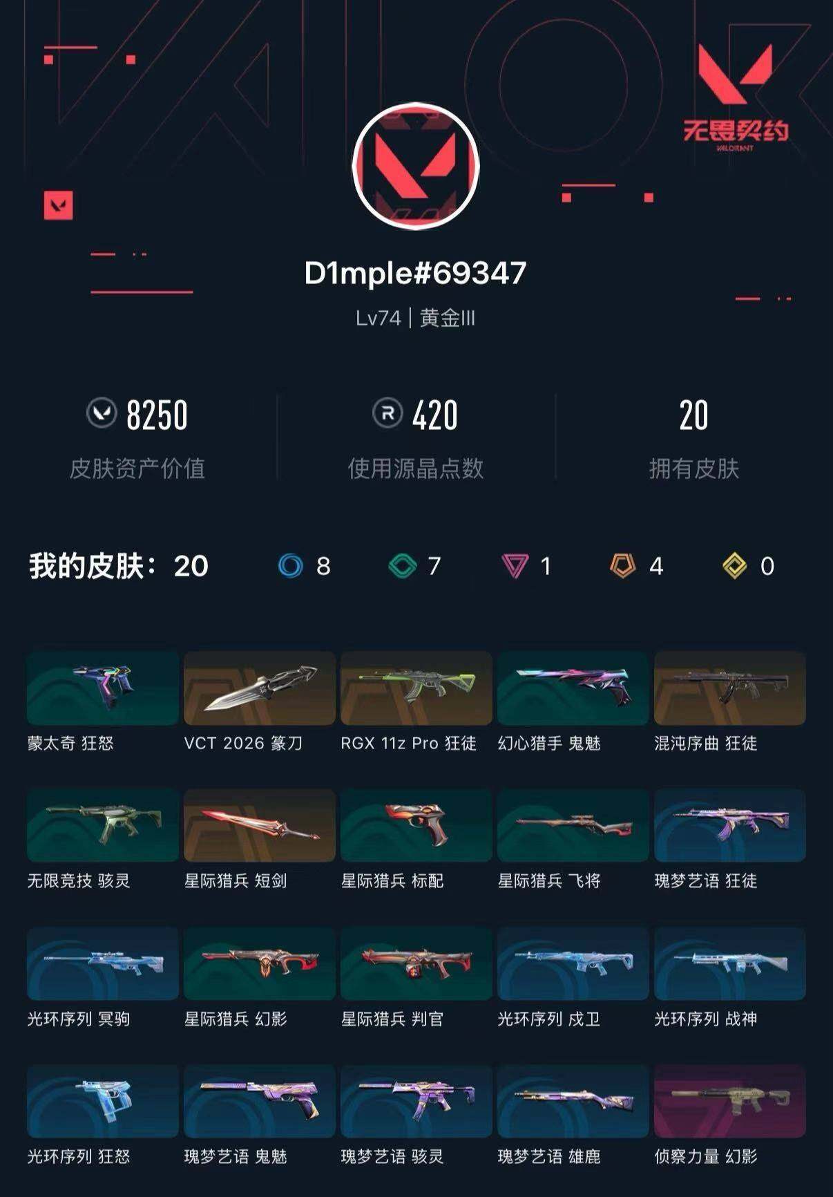 WWQXL429754无畏契约账号详情图3 WWQXL429754无畏契约账号详情图3