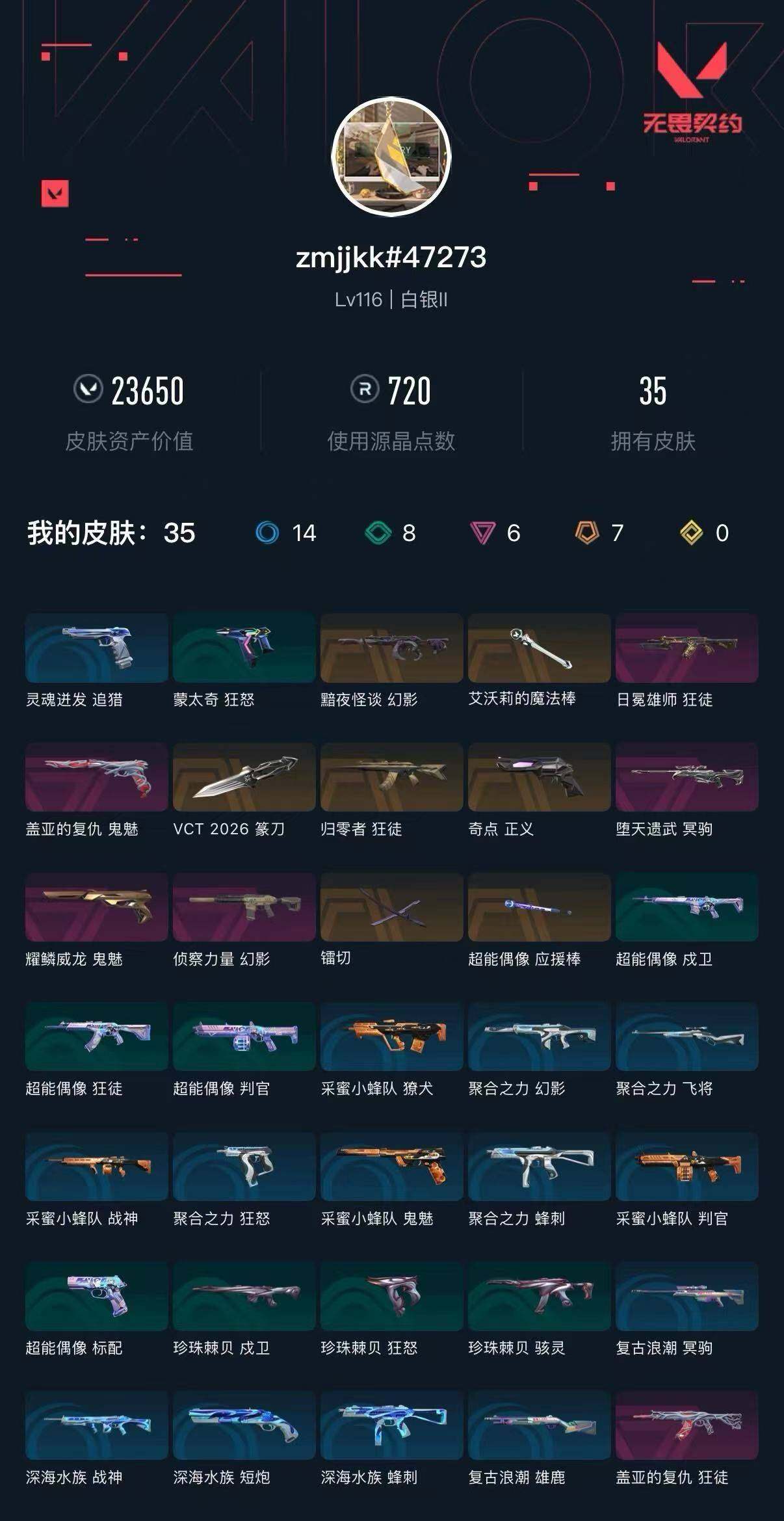 WWQXL429755无畏契约账号详情图5