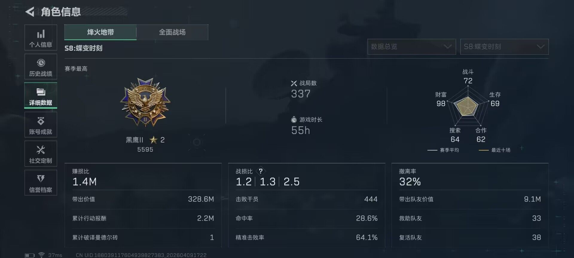 SJZEY493937三角洲行动账号详情图26