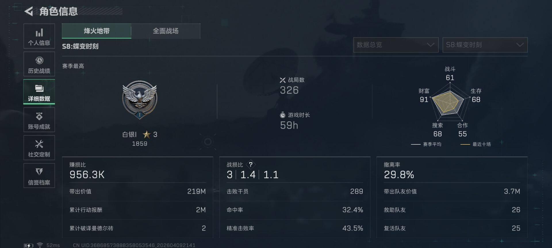 SJZQM494217三角洲行动账号详情图22