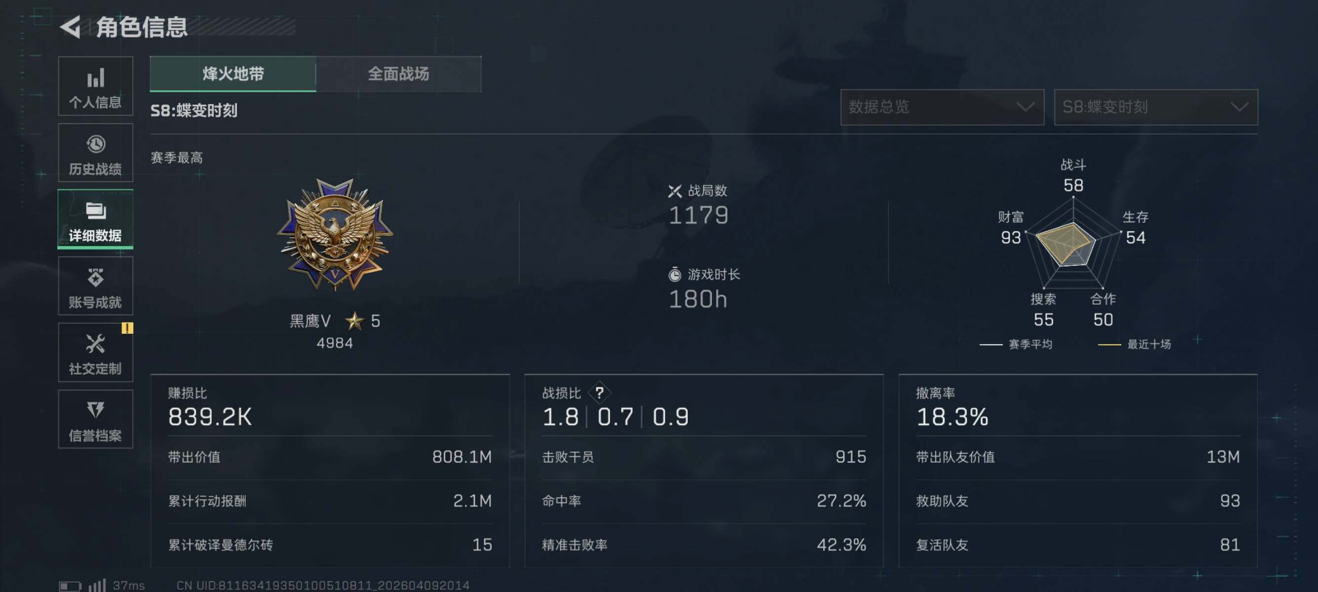 SJZQM494971三角洲行动账号详情图6