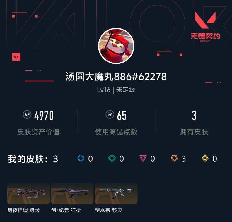 WWQXL430104无畏契约账号详情图3 WWQXL430104无畏契约账号详情图3