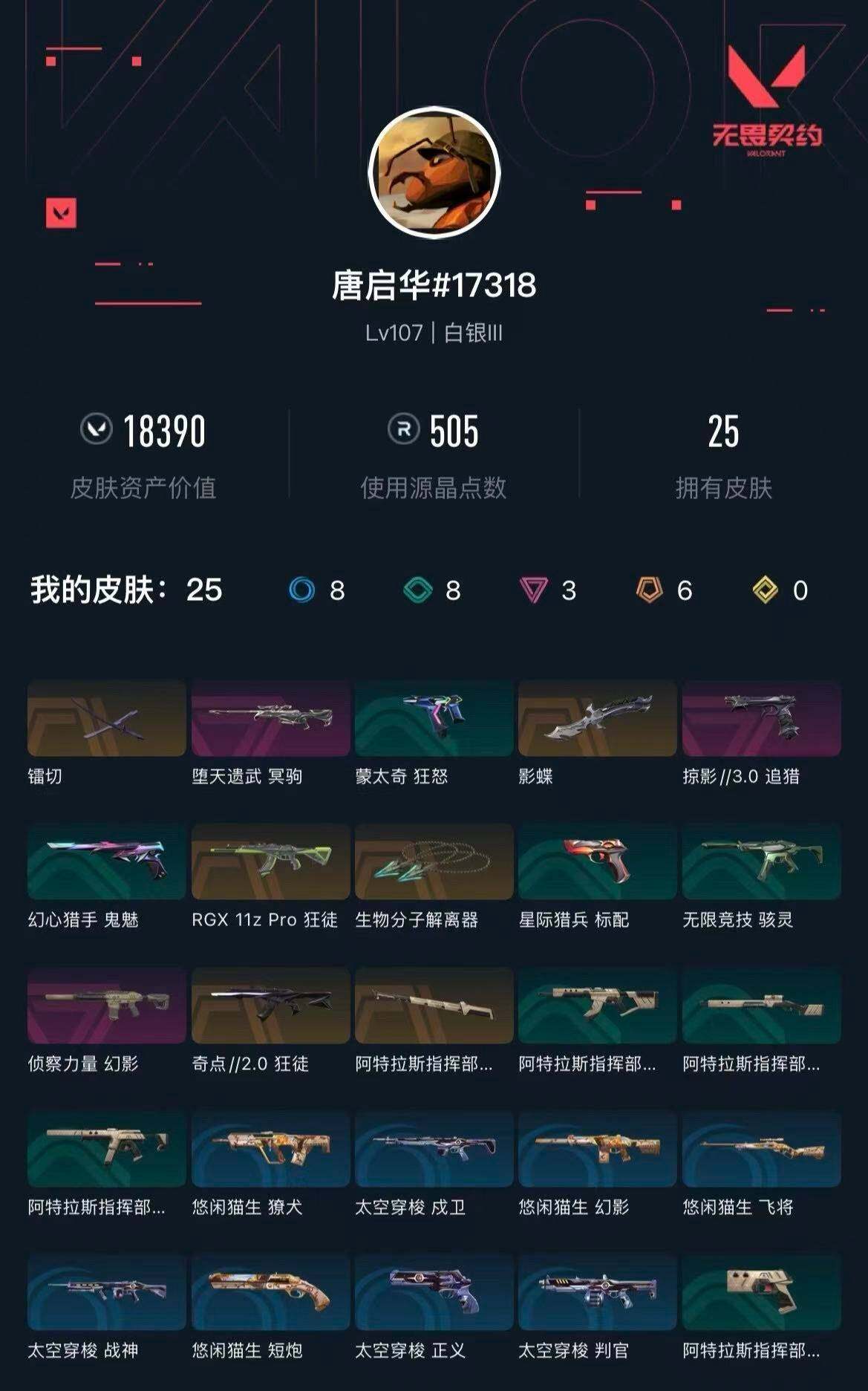 WWQXL430147无畏契约账号详情图3