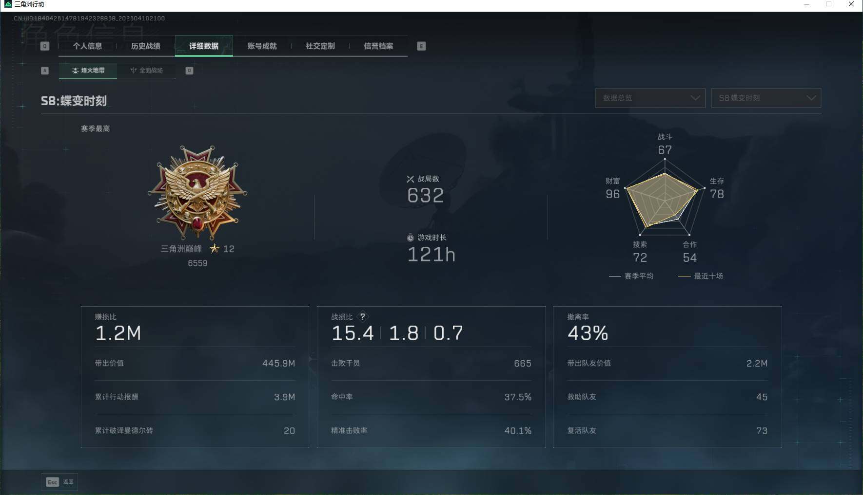 SJZEY495227三角洲行动账号详情图6