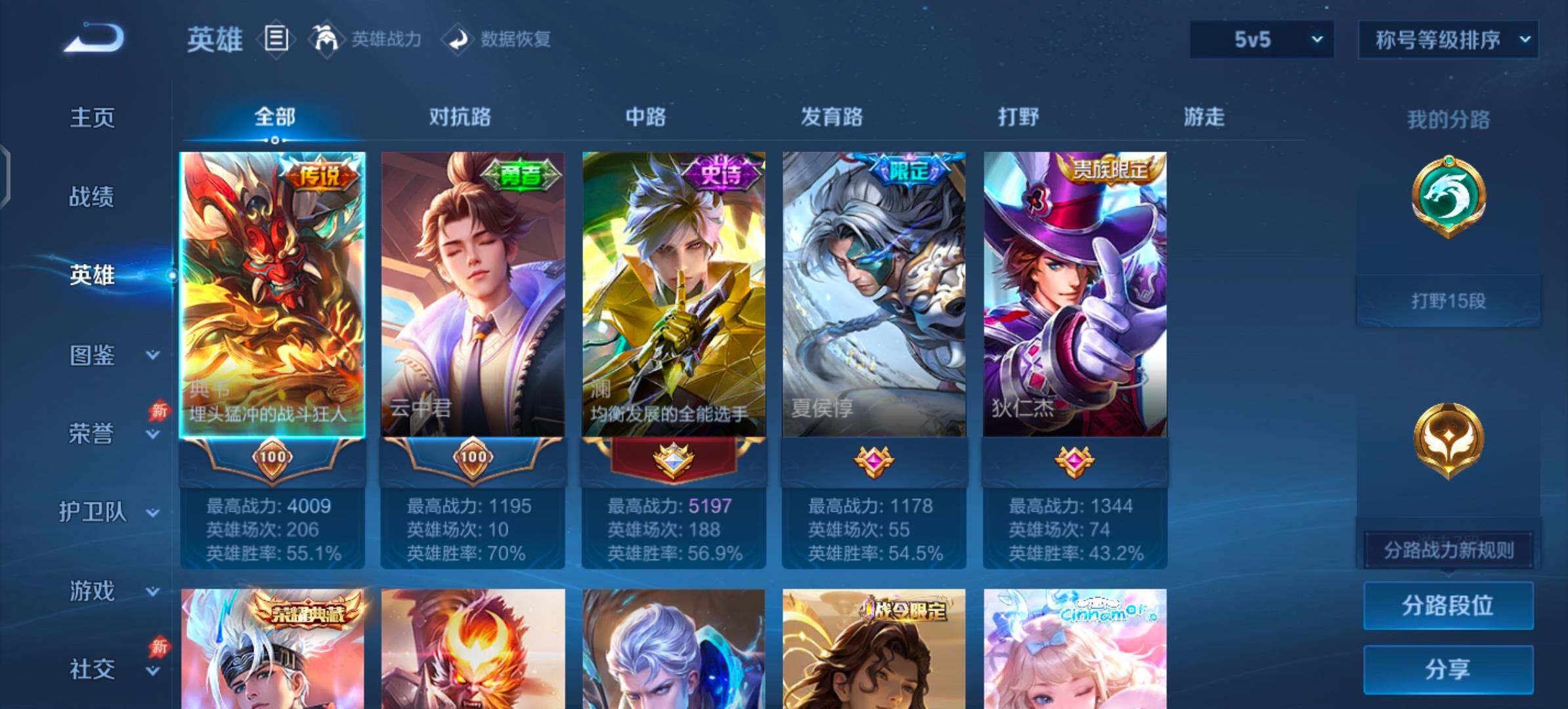 WZLX4305327王者荣耀账号详情图3