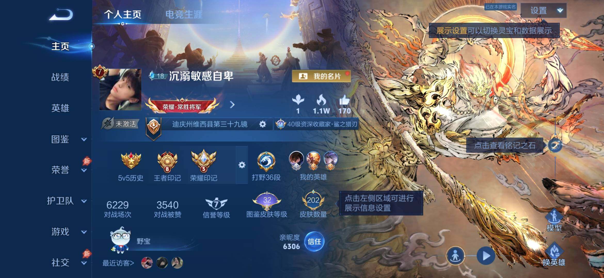 王者荣耀账号安卓QQ8王者印记11个性按键铭文150级
安卓Q-V7-至尊星耀V段位-128英雄-202皮肤-1典藏皮肤