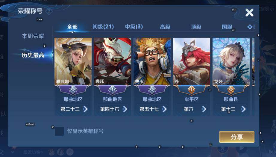 WZLX4301521王者荣耀账号详情图11